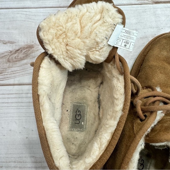 UGG Men’s Neumel Brown Suede Upcycled Shearling Wool Lined Chukka Boot Size 10 - Picture 13 of 13